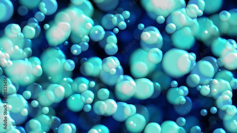 Poster bubbles. computer generated 3d render