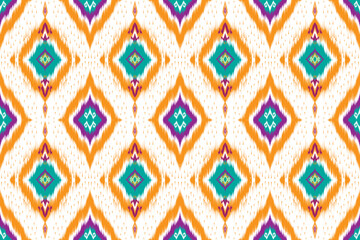 traditional ethnic geometric pattern background design for backgrounds carpet wallpaper clothes wrap fabric seamless embroidery style vector illustration