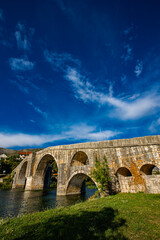 Fototapeta premium Arslanagic Bridge on Trebisnjica River in Trebinje, Bosnia And Herzegovina