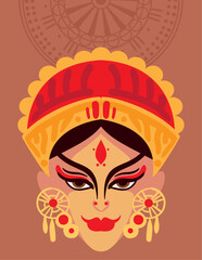 goddess durga head