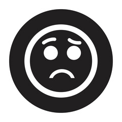 Confused, face, shocked, emoji icon