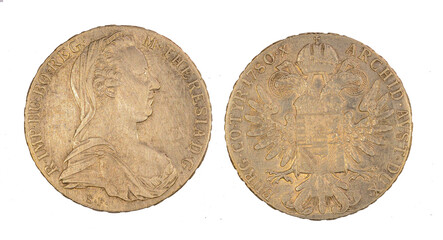 Silver coin of Maria Theresa of Habsburg. Austrian 1780.