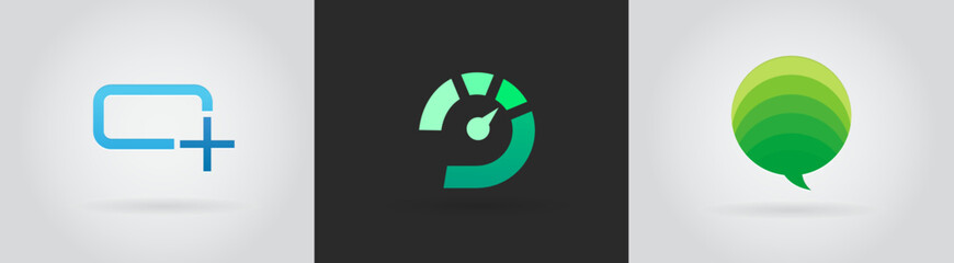 Letter A logo icon set. Template design elements.