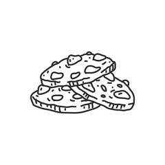cookies In hand drawn illustration, For food business isolated background