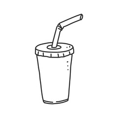 cup drinks In hand drawn illustration, For food business isolated background