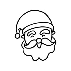 santa claus For ornament Merry Christmas and happy new year hand drawn holiday icon vector illustration. winter party decoration.