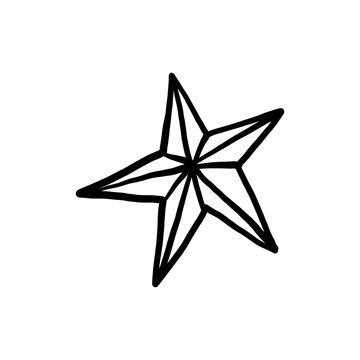 recommend clip art: christmas star for ornament Merry Christmas and happy new year hand drawn holiday icon vector illustration. winter party decoration.