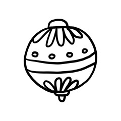  Lampion for ornament Merry Christmas and happy new year hand drawn holiday icon vector illustration. winter party decoration.