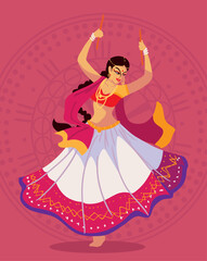 indian woman dancing