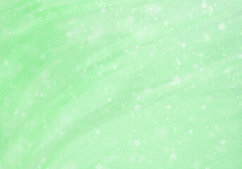 green wavy background with stars