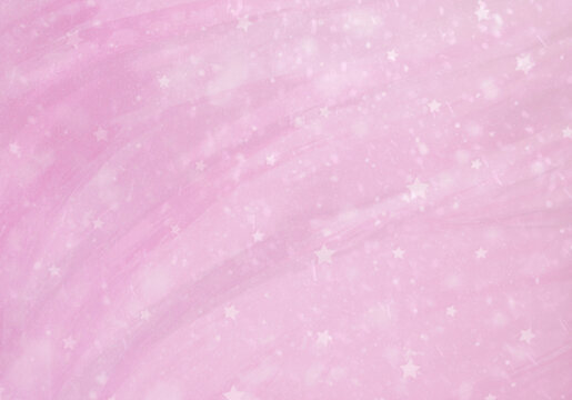 pink background with stars and snowflakes