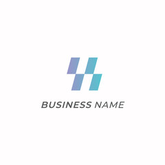 design logo creative letter H and media