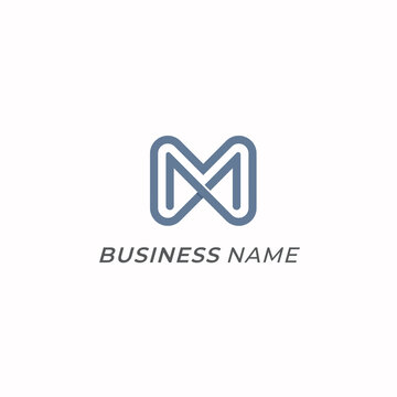 design logo monogram letter double M