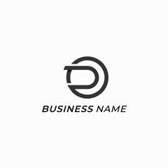 Fototapeta premium design logo creative circle and letter R and D
