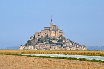 Mont Saint Michel and salt marshes