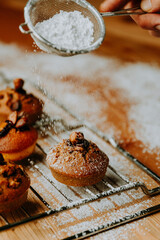 Hazelnut cupcakes handmade  in italian bakery