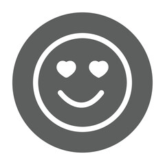 Emotion, heart, in love, smiley icon