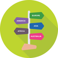 Signpost Vector Icon