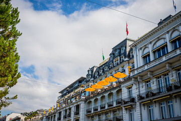 Obraz premium Dans les rues de Montreux en Suisse