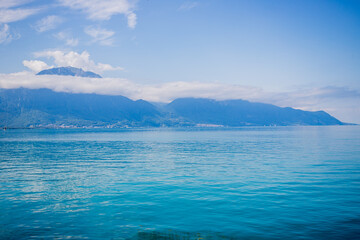 Le lac Léman à Montreux en Suisse