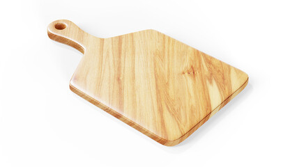 cutting board in the shape of an orange on a white background 3d render