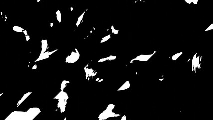 VJ グリッチ ノイズ シンプル 白黒 黒背景 [別Verあり]