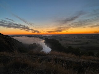 sunrise over the river