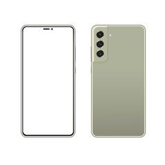 Realistic smartphone with blank screen. Phone mockup. Cellphone with blank display