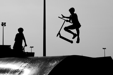 silhouette scooter