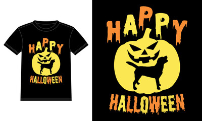 Labrador Retriever in Pumpkin Funny Happy Halloween T-Shirt
