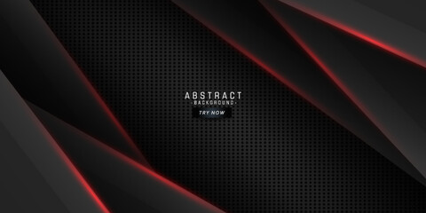 abstract gray and black with red light. simple pattern on dark gradient. cool design with shadow and shine . soft tech background. sleek clean.Eps10 vector