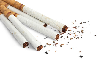 cigarette isolated on white background. health and lifestyle concept