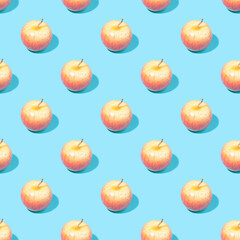 Seamless summer background with apples