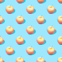 Seamless summer background with apples
