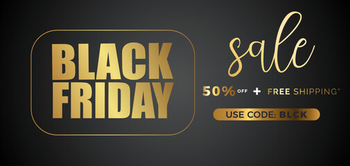 Naklejka premium Black Friday Sale Promotion Poster or banner. Special offer 40% off sale. 