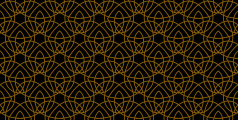 Openwork seamless vector pattern. Luxury geometric abstract background.