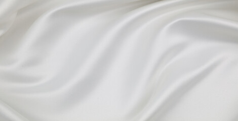 White silk fabric 