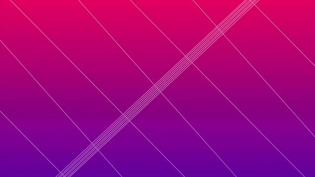 White background. Motion.Pink patterns and triangles that spread out over the entire background in abstraction rotating around.