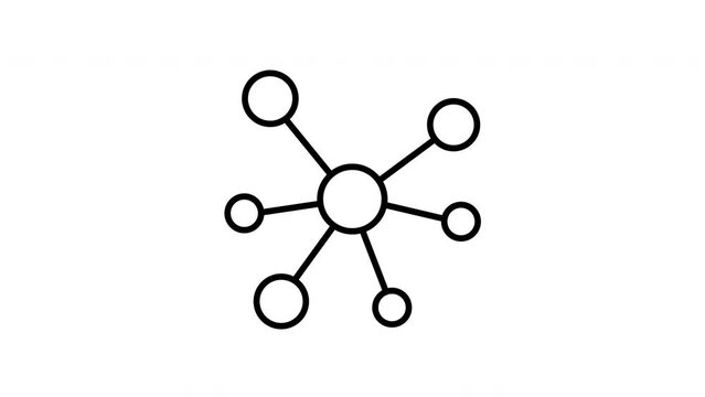 Network. line icon animation.