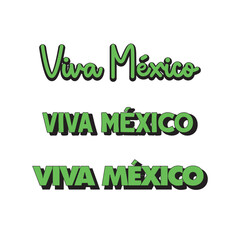 Viva Mexico, traditional mexican phrase holiday. Lettering vector illustration.