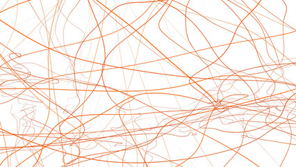 Orange olored lines abstract isolated overlay