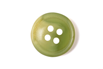 vintge button green isolated on white background