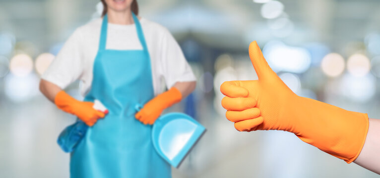 Concept of providing quality cleaning services.