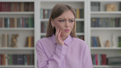 Portrait of Sick Woman having Toothache