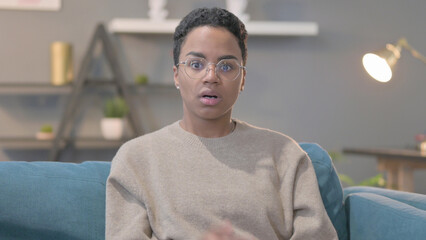 Portrait of African Woman Feeling Shocked, Wondering