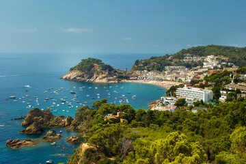 Obraz premium View of the Costa Brava in Spain near Tossa de Mar. 