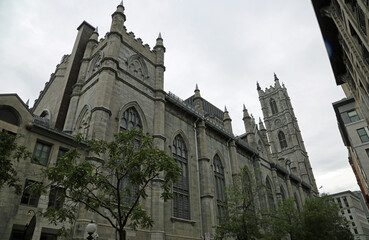 Side view at Notre Dame Basilica