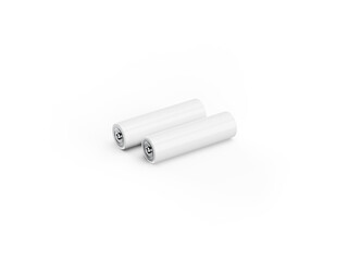 Realistic battery on white background
