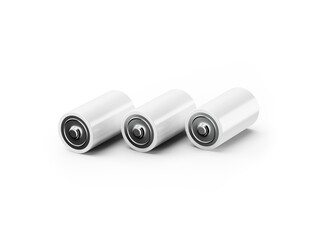 Realistic battery on white background