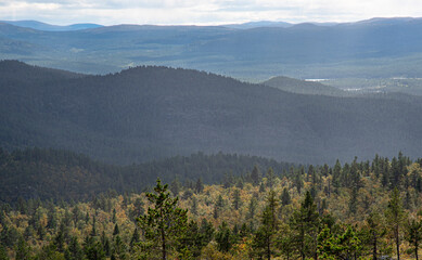 Mountain landscape in Finland